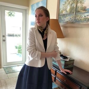 White House Black Market White Jacket Sz 4